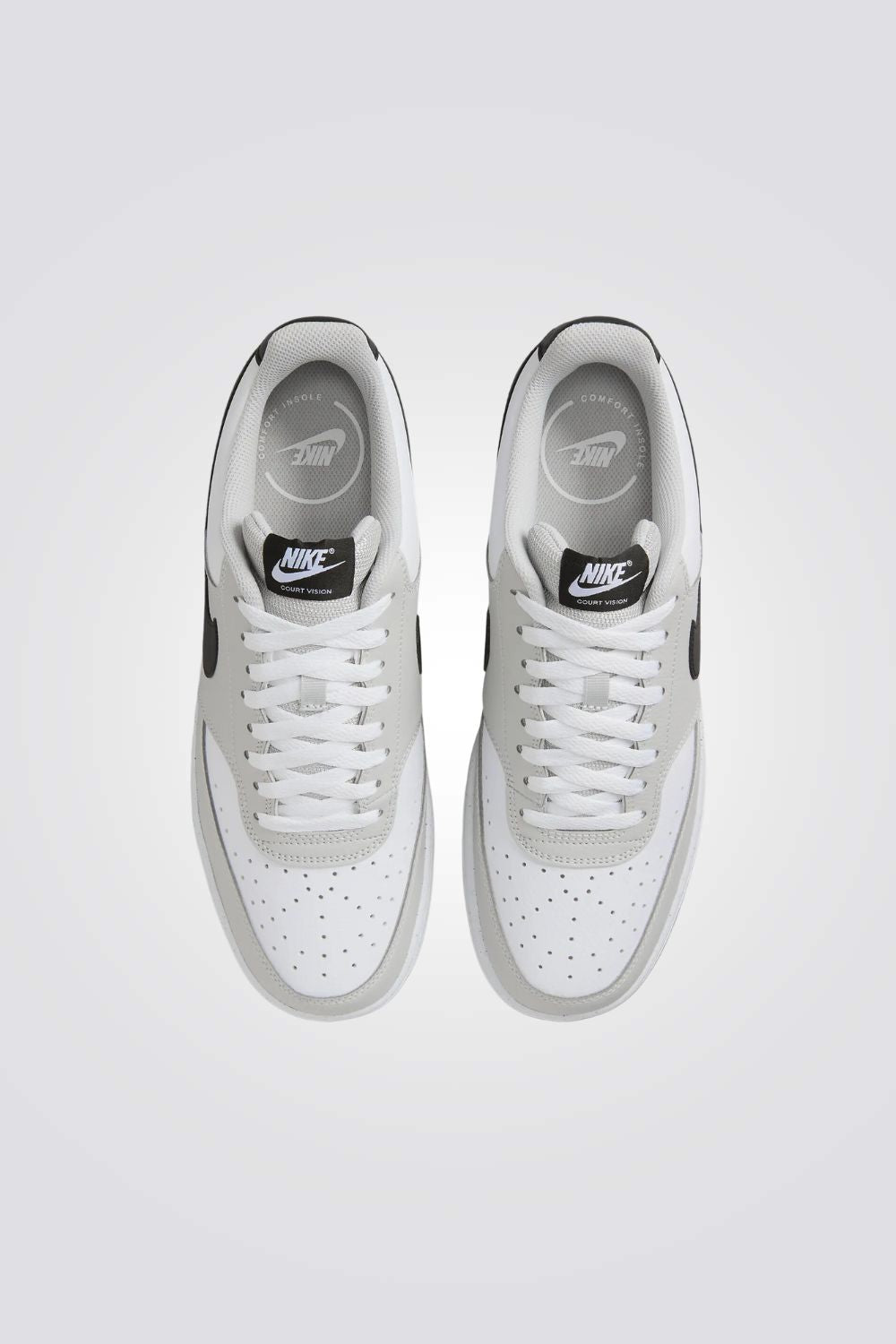 סניקרס לגברים Court Vision Low בצבע אפור 