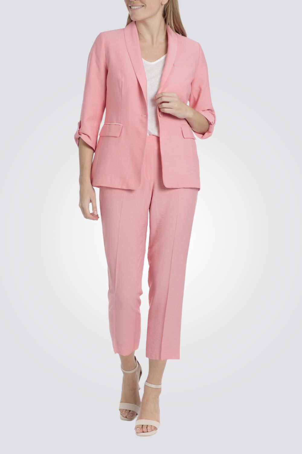 מכנסי אלגנט לנשים בצבע ורוד 