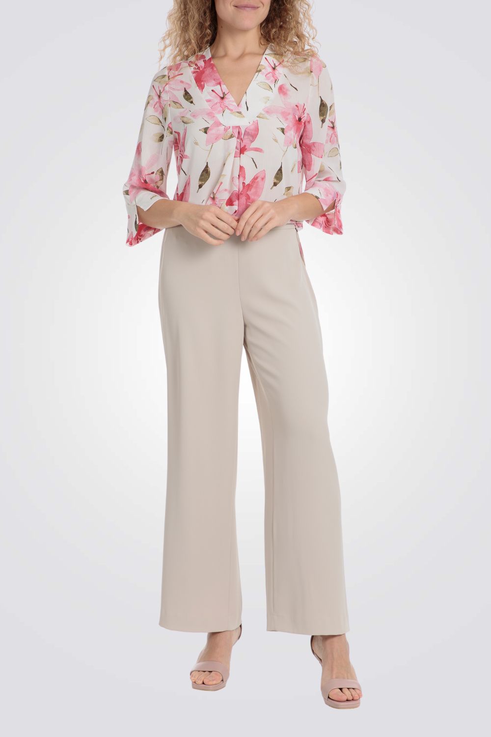 חולצה רחבה הדפס פרחוני