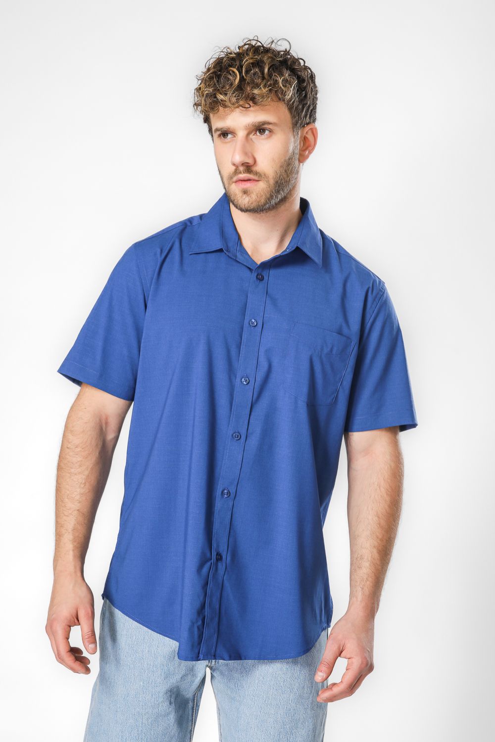 חולצה מכופתרת שרוולים קצרים