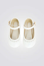 נעלי בלרינה פטנט עם רצועת עור לתינוקות  