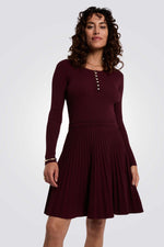 שמלת סריג לנשים עם שרוולים ארוכים | מורגן 