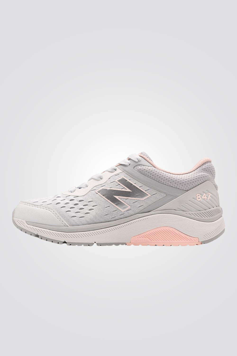 נעלי ספורט לנשים רוחב 2E WW847 V3-LW4 בצבע לבן אפור וורוד