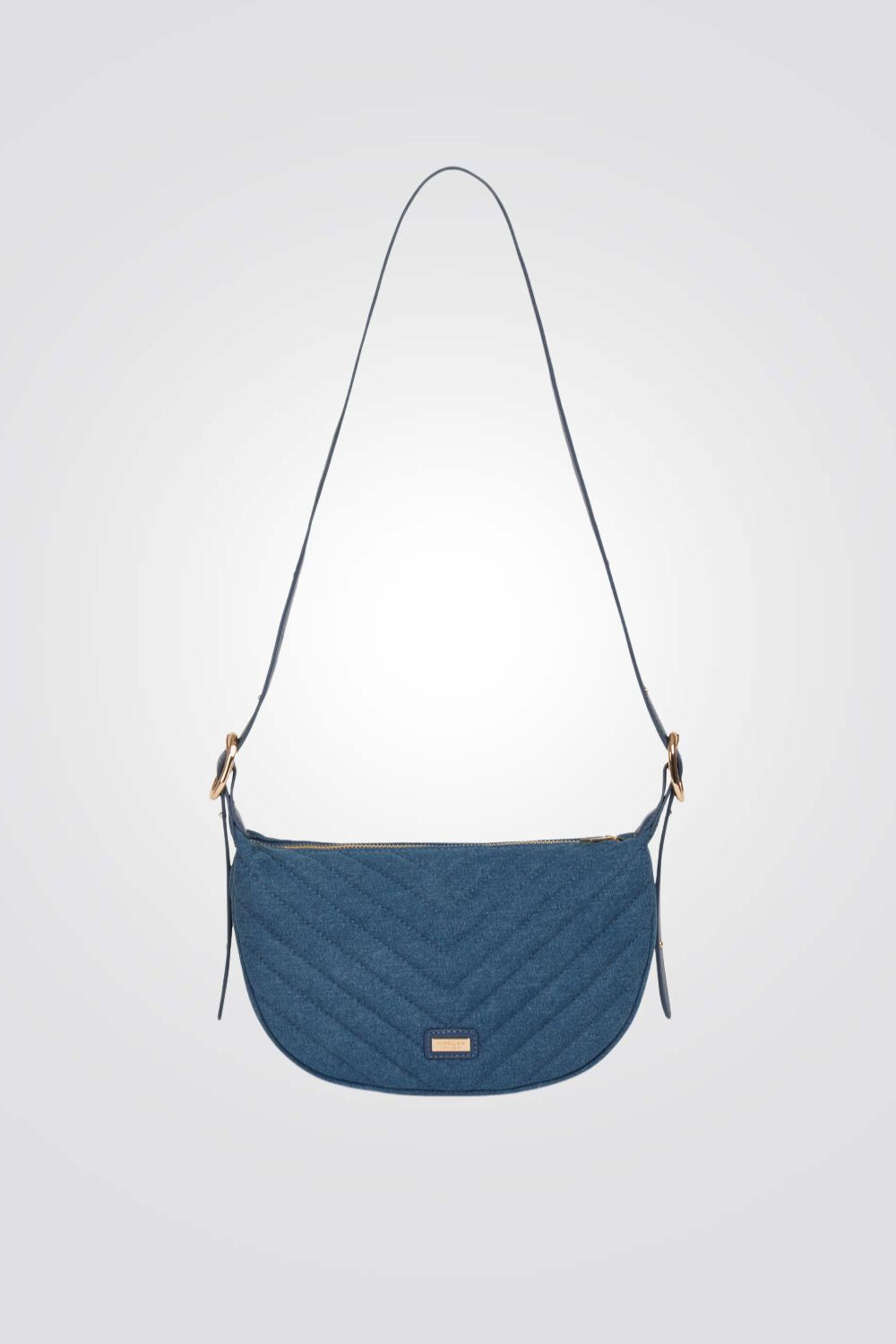 תיק צד קטן מרופד בצבע ג'ינס