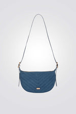 תיק צד קטן מרופד בצבע ג'ינס