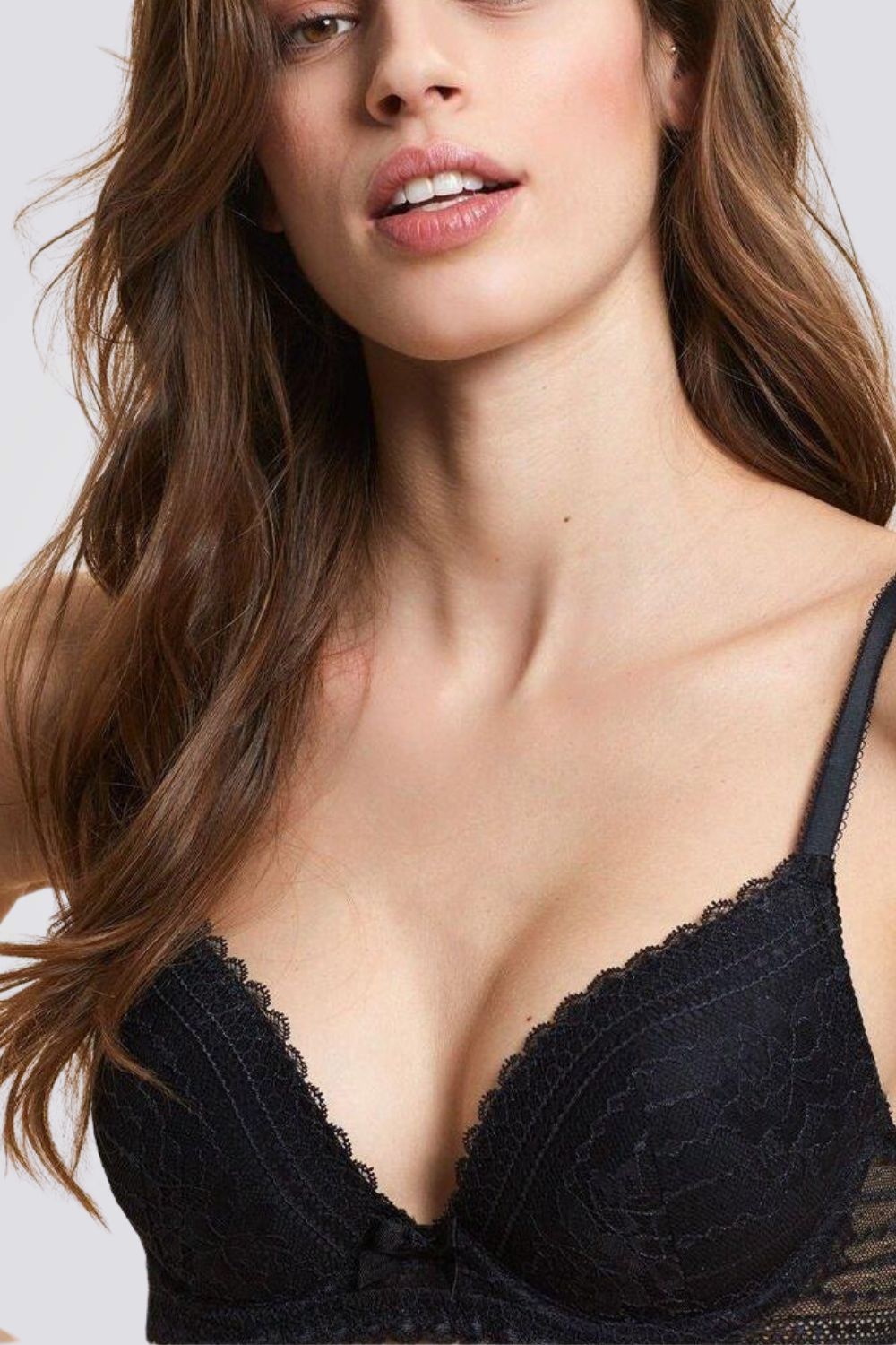 חזיית פוש אפ תחרה PANAMA שחורה