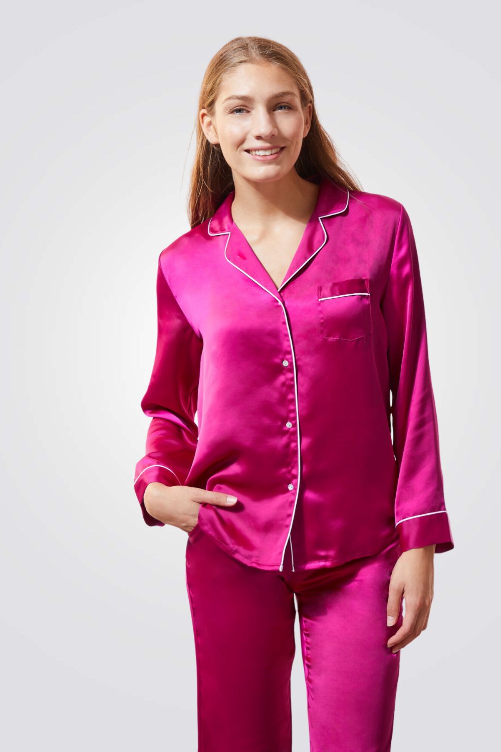 חולצת פיג'מה CATWALK בצבע ורוד פוקסיה