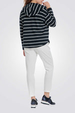 ג'קט ספורט הדפס פסים עם קפוצ'ון