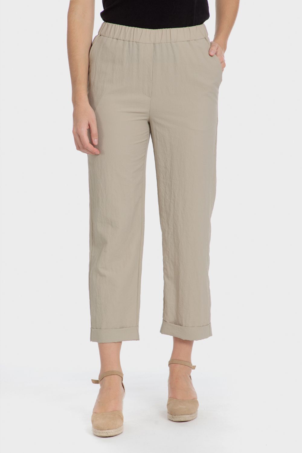 מכנסי 7/8 בצבע בז'