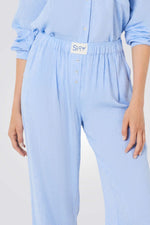 מכנסי פיג'מה ארוכים JUSTINE תכלת