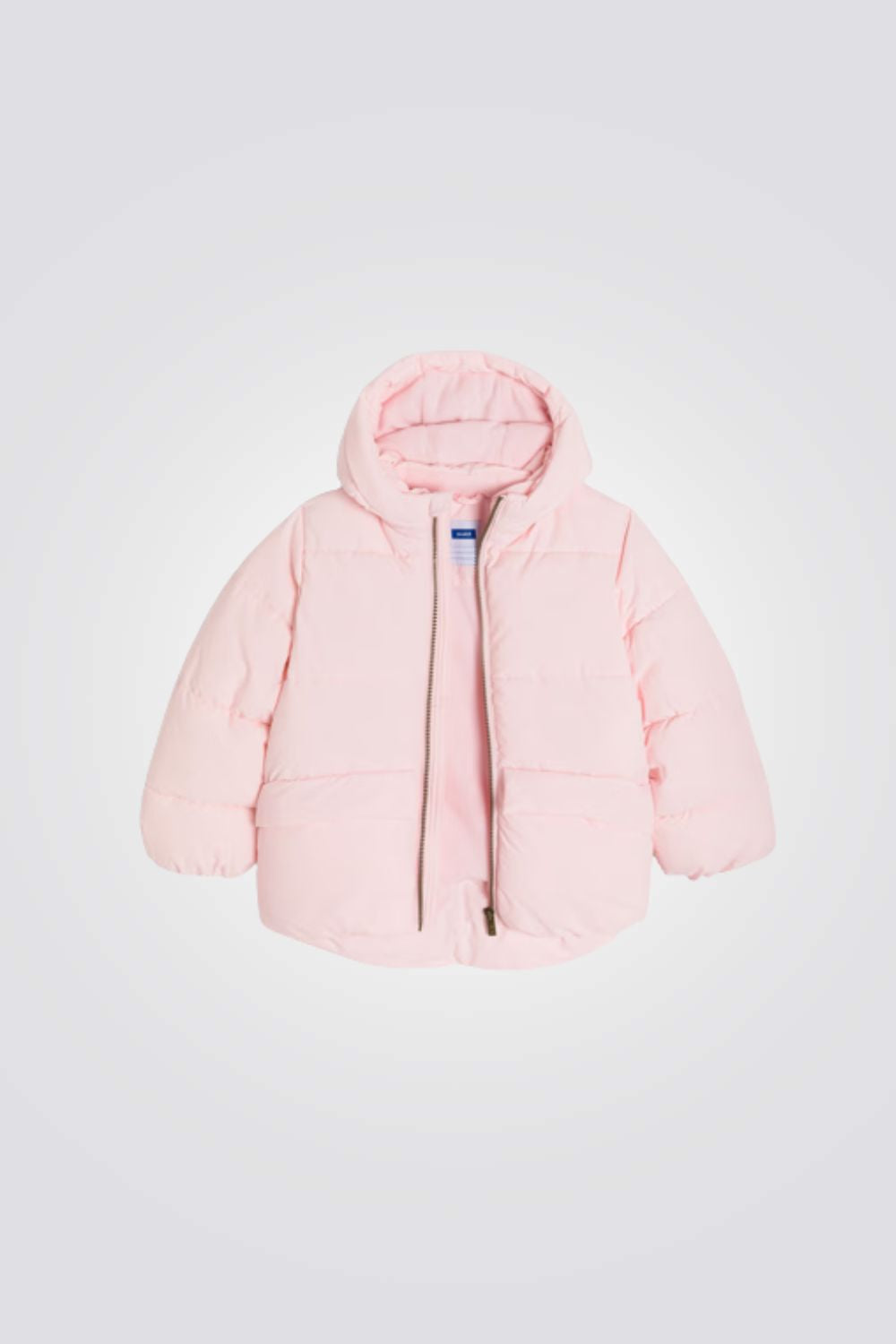 מעיל פוך לילדות בצבע ורוד פסטל | אוקיידי