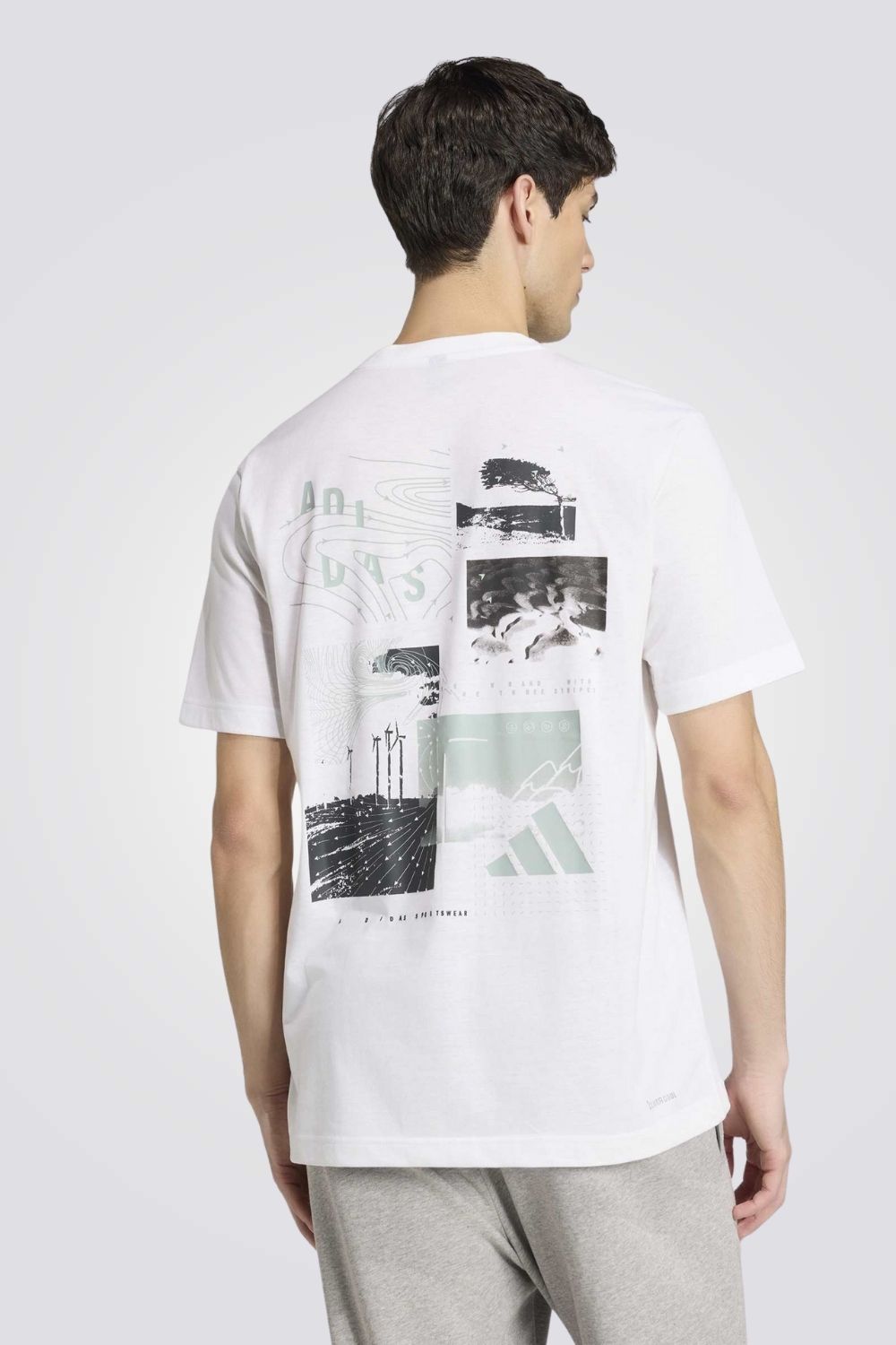 טישירט קצרה עם הדפס לגברים | אדידס