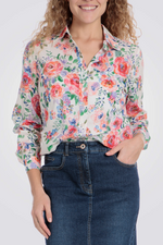 חולצה ארוכה פרחונית