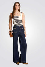 גופיית סריג הדפס פסים