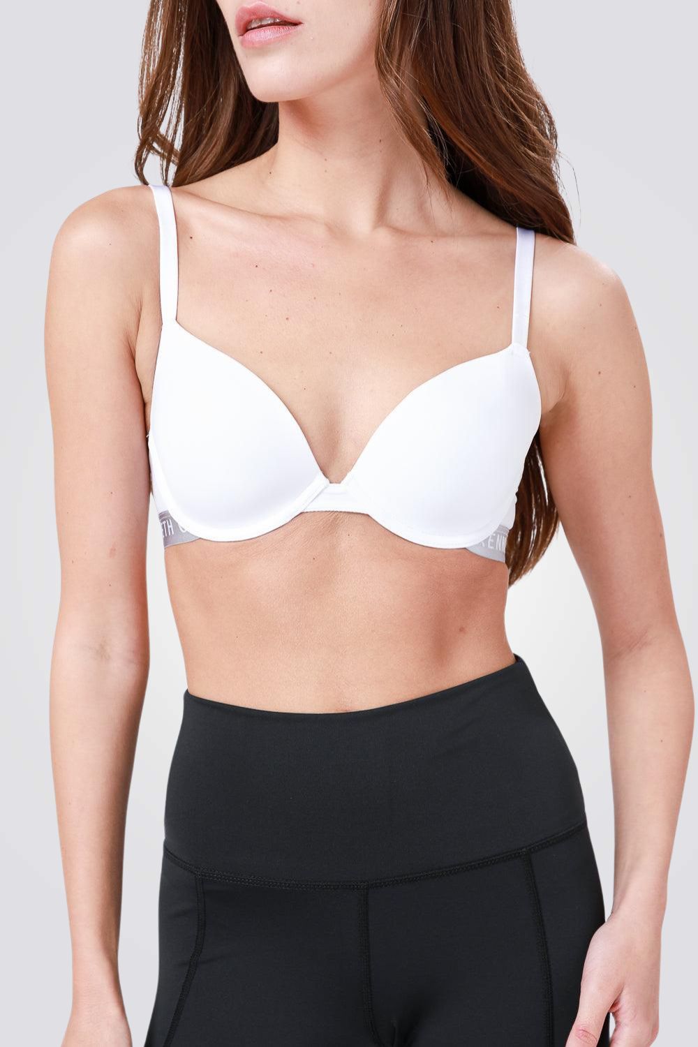 חזיית טי לוגו לבנה