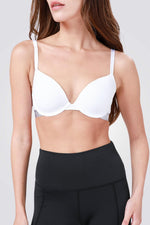 חזיית טי לוגו לבנה