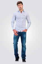 מכופתרת TAILORED FIT תכלת