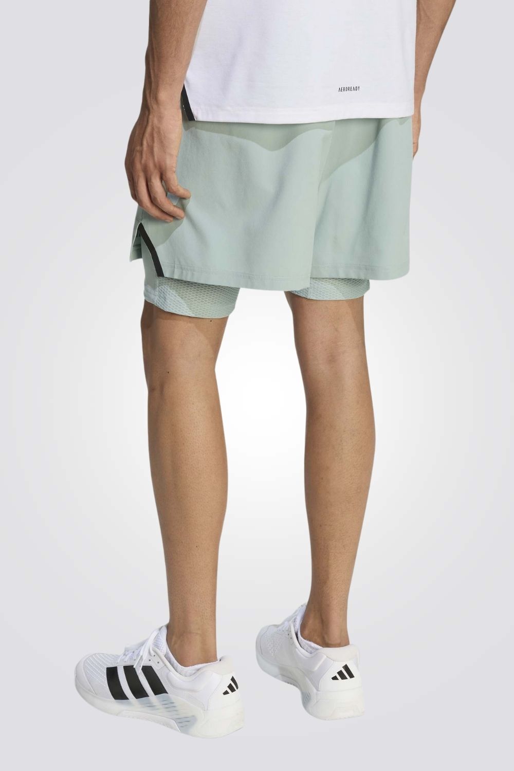 מכנסי ספורט קצרים משולבים D4T WORKOUT 2IN1 SHORTS לגברים | אדידס