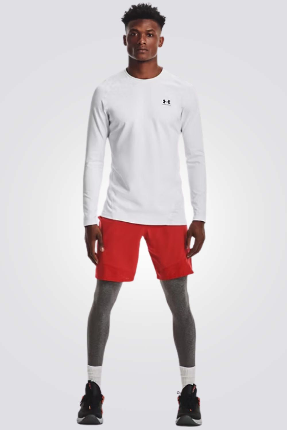 חולצת אימון ארוכה לגברים בצבע לבן