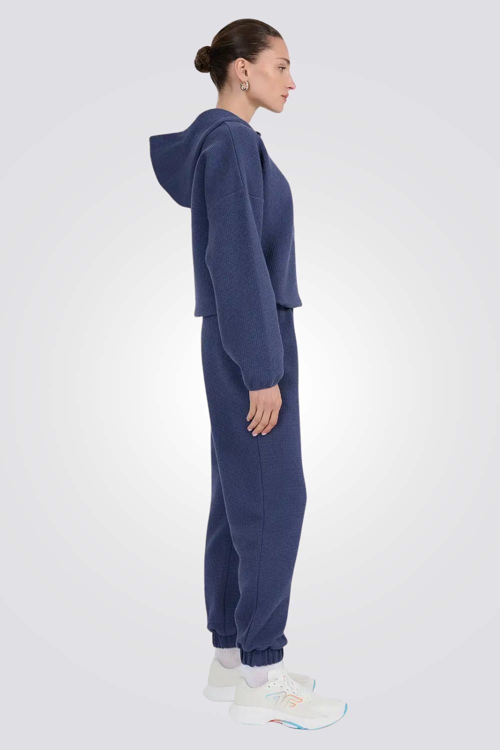 מכנסיים ארוכים Waffle-Knit Sweatpants לנשים | 4F 