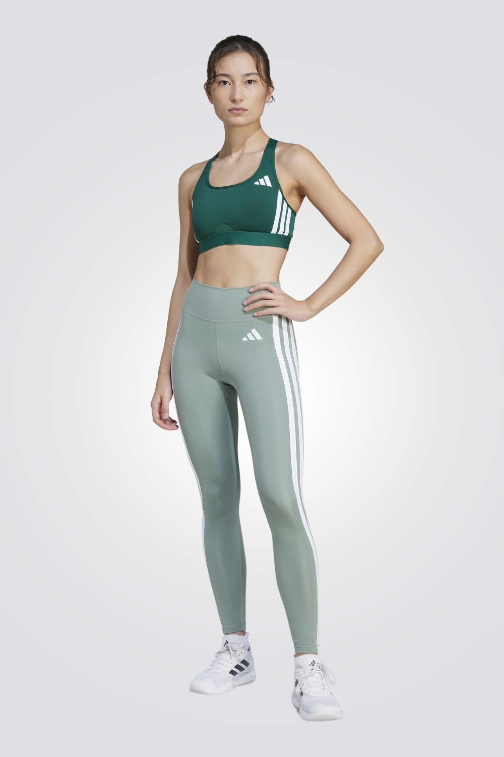 טייץ Optime Essentials 3 Stripes לנשים