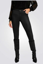 מכנסיים צמודים בגימור דמוי עור מחוספס | מורגן 