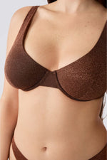 חזיית ביקיני משולשים מנצנצת HELIO לנשים