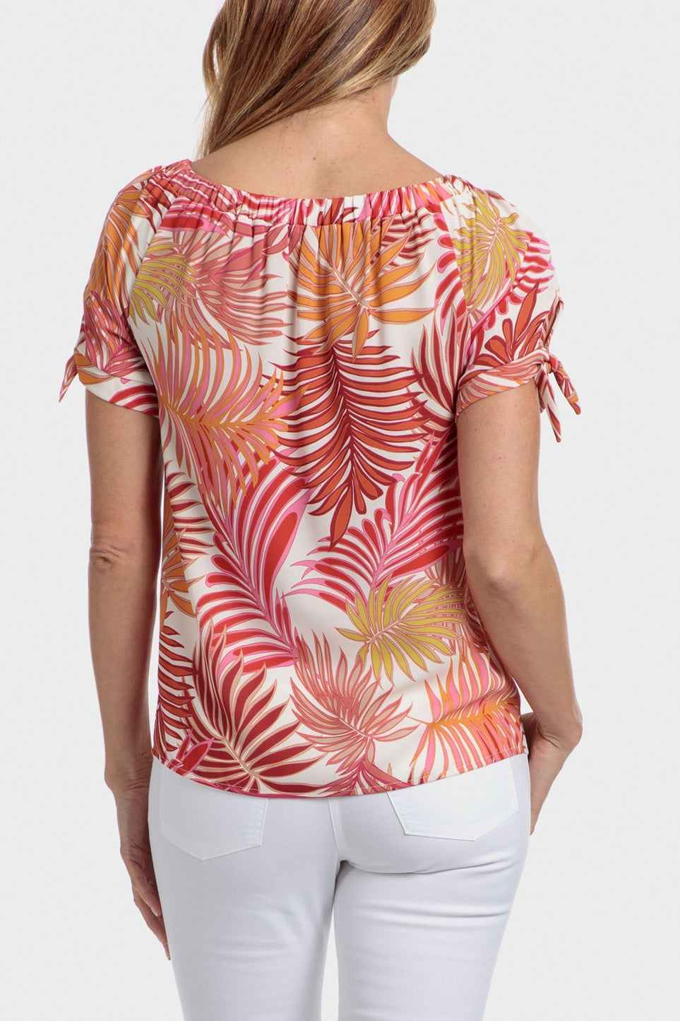 חולצת הדפס בצבע אדום