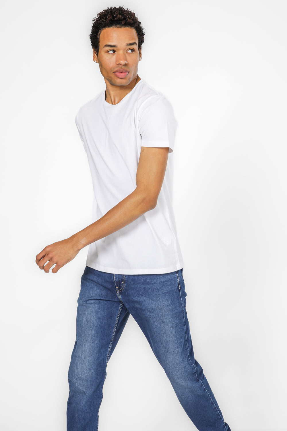 מארז זוג חולצות בייסיק עגול לבן