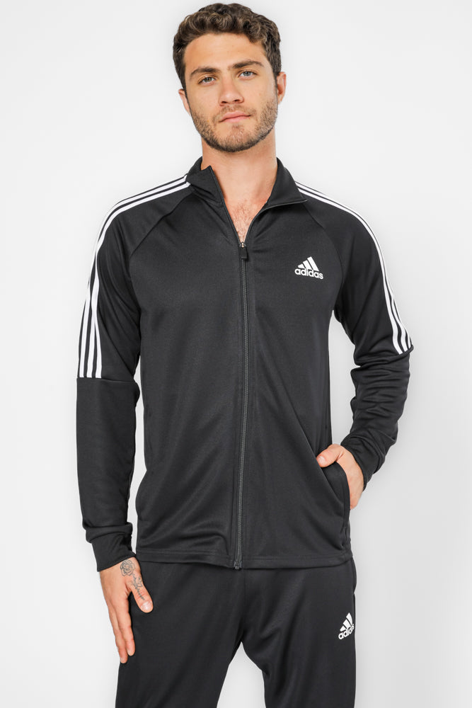 חליפת אימון לגברים AEROREADY SERENO CUT  בצבע שחור ולבן