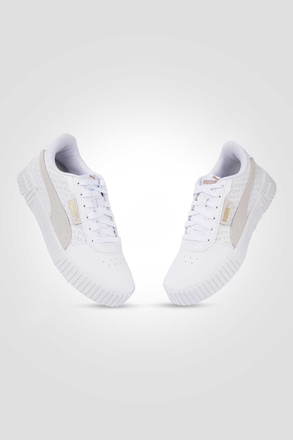 סניקרס לנשים Carina  בצבע לבן וזהב