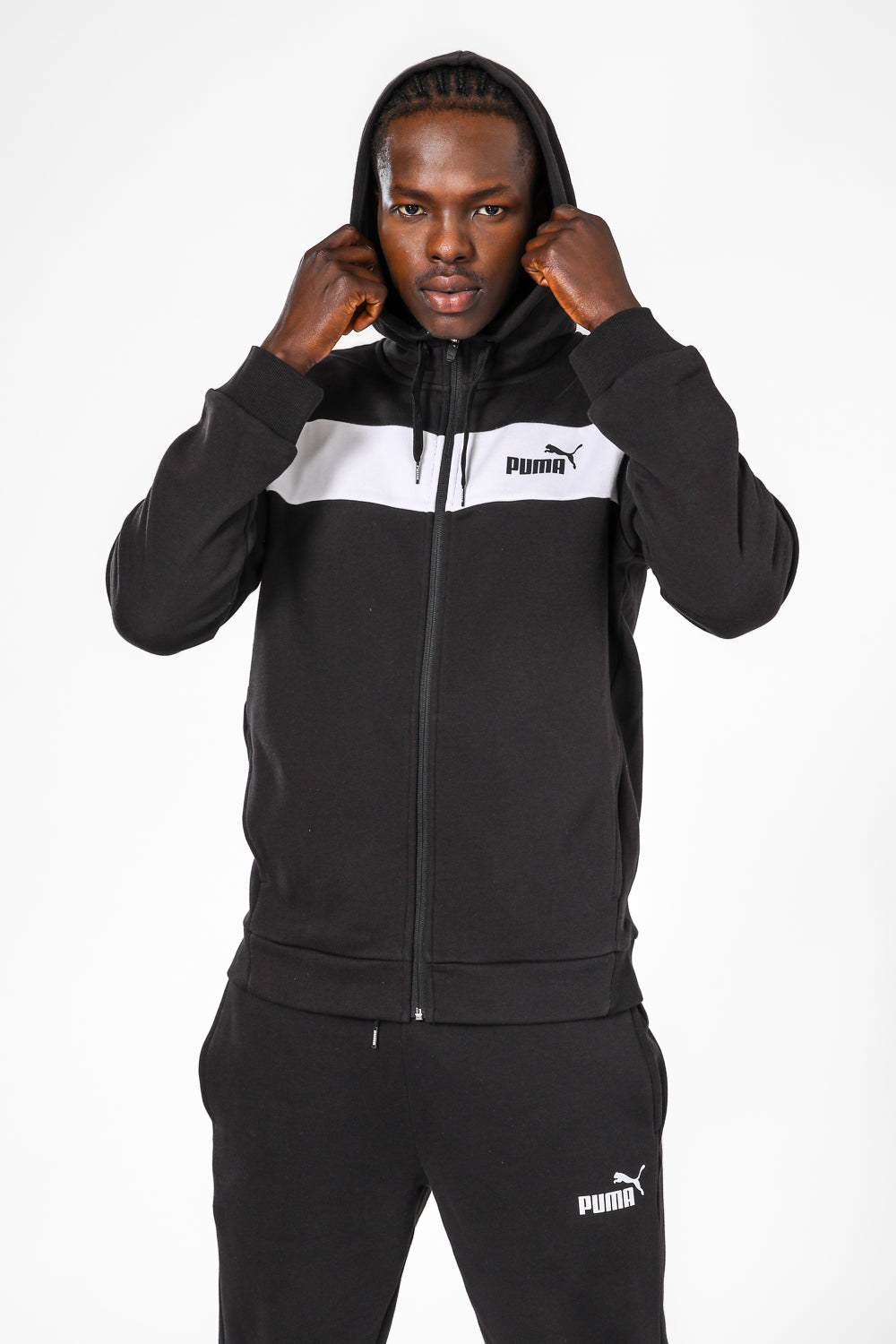 חליפת ספורט לגברים FZ Panel בצבע שחור לבן