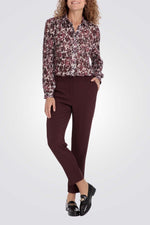 חולצה מכופתרת פליסה בהדפס פרחוני