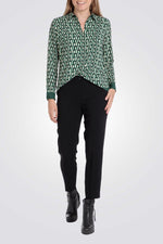 חולצה עם הדפס בצבע ירוק