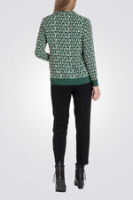 חולצה עם הדפס בצבע ירוק