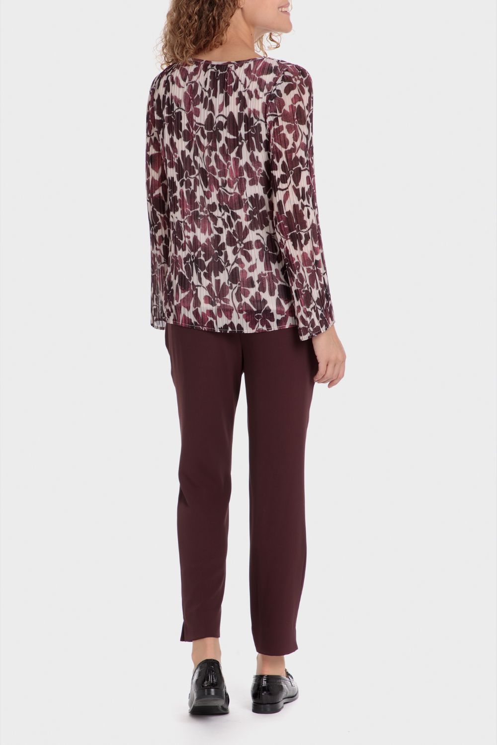 חולצת פליסה בהדפס פרחוני