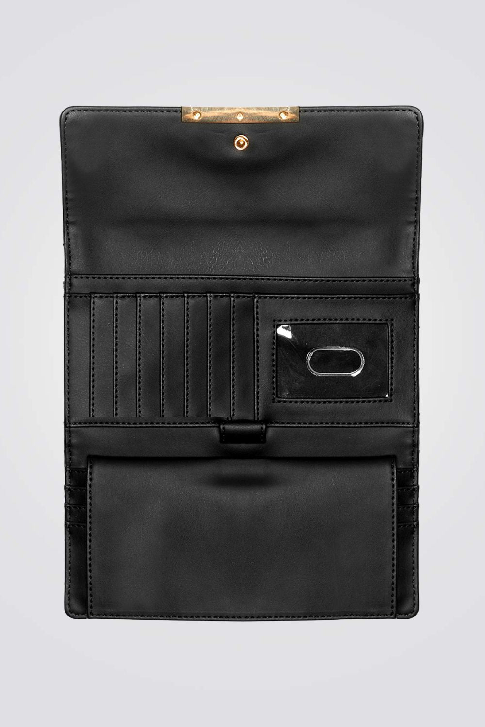 ארנק מרופד לנשים בצבע שחור