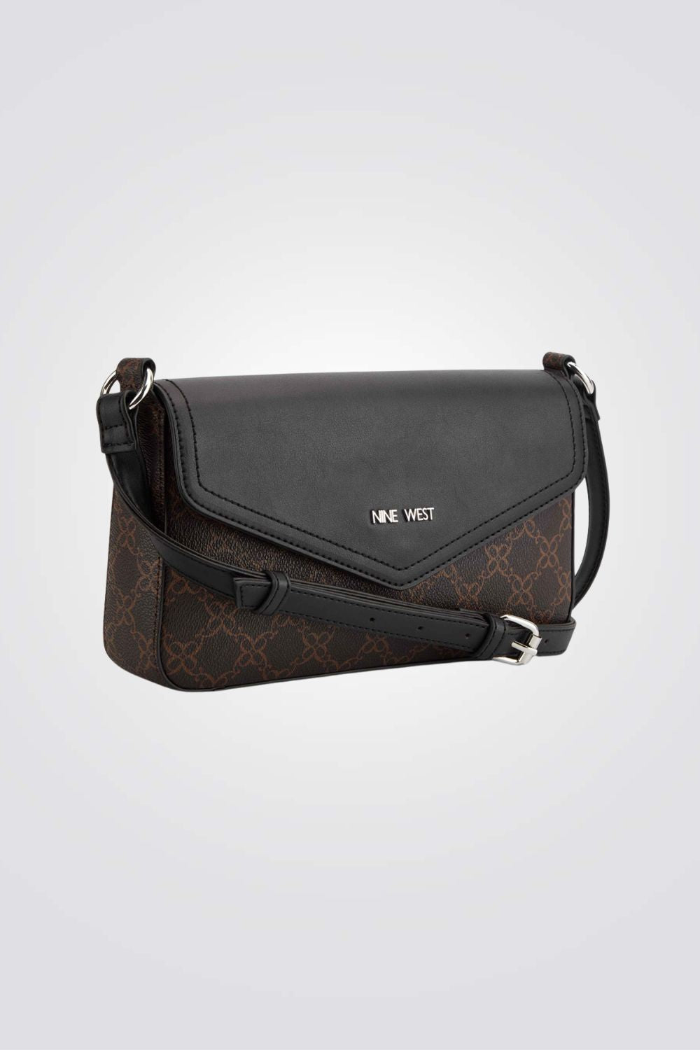 תיק צד מעטפת לנשים בצבע חום כהה