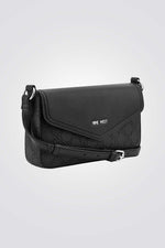 תיק צד מעטפת לנשים בצבע שחור