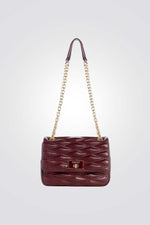 תיק צד מעטפה לנשים בצבע בורדו