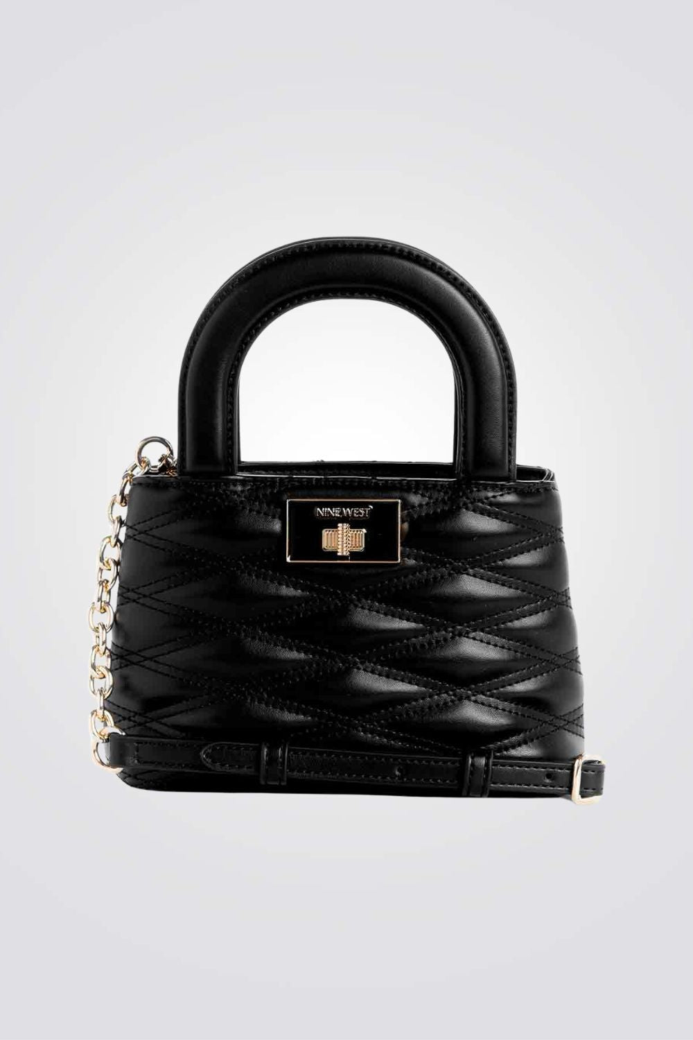 תיק צד satchel לנשים בצבע שחור