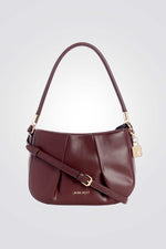 תיק baguette לנשים בצבע בורדו