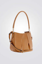 תיק baguette לנשים בצבע כאמל
