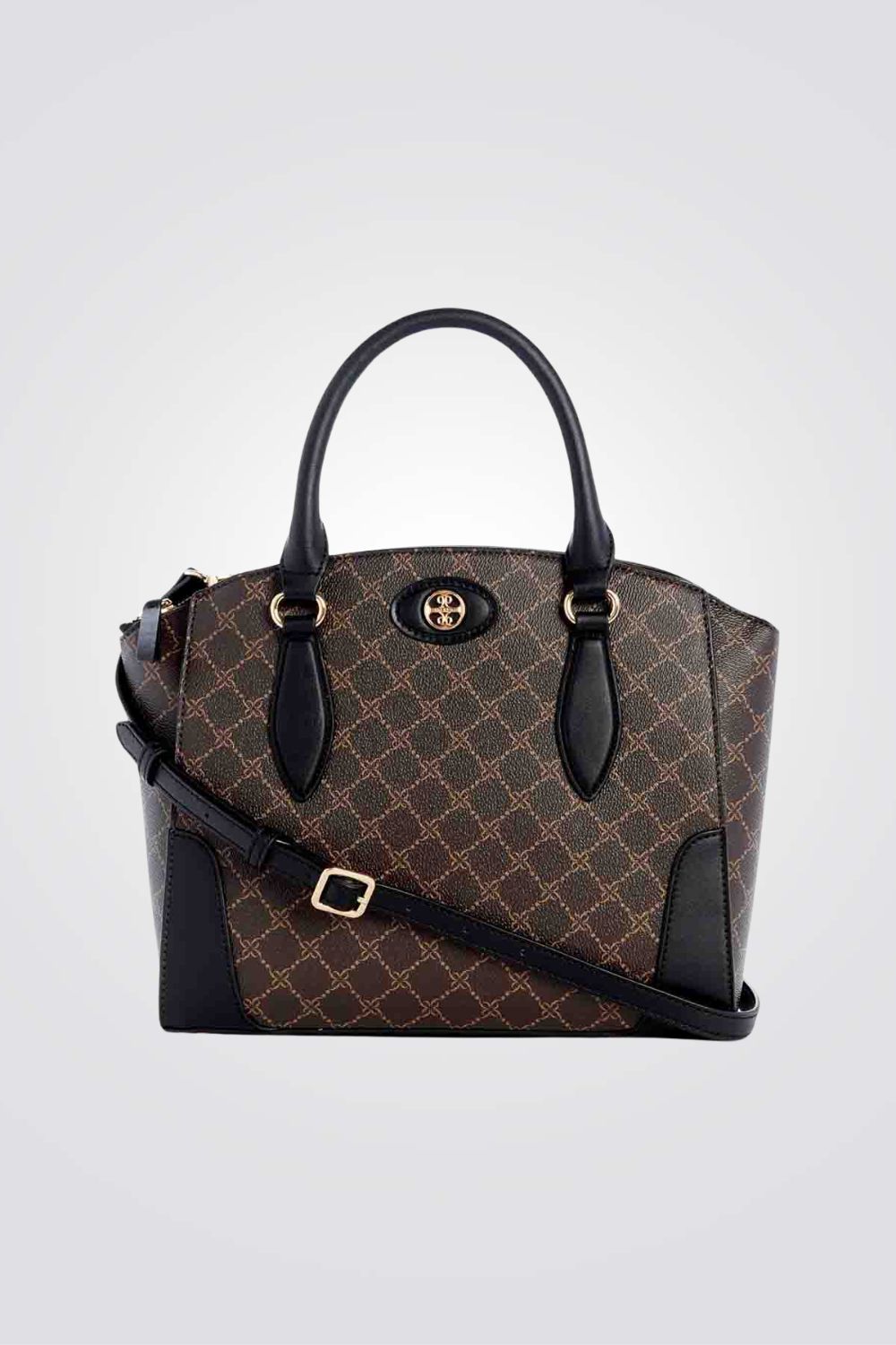 תיק יד satchel לנשים בצבע חום כהה