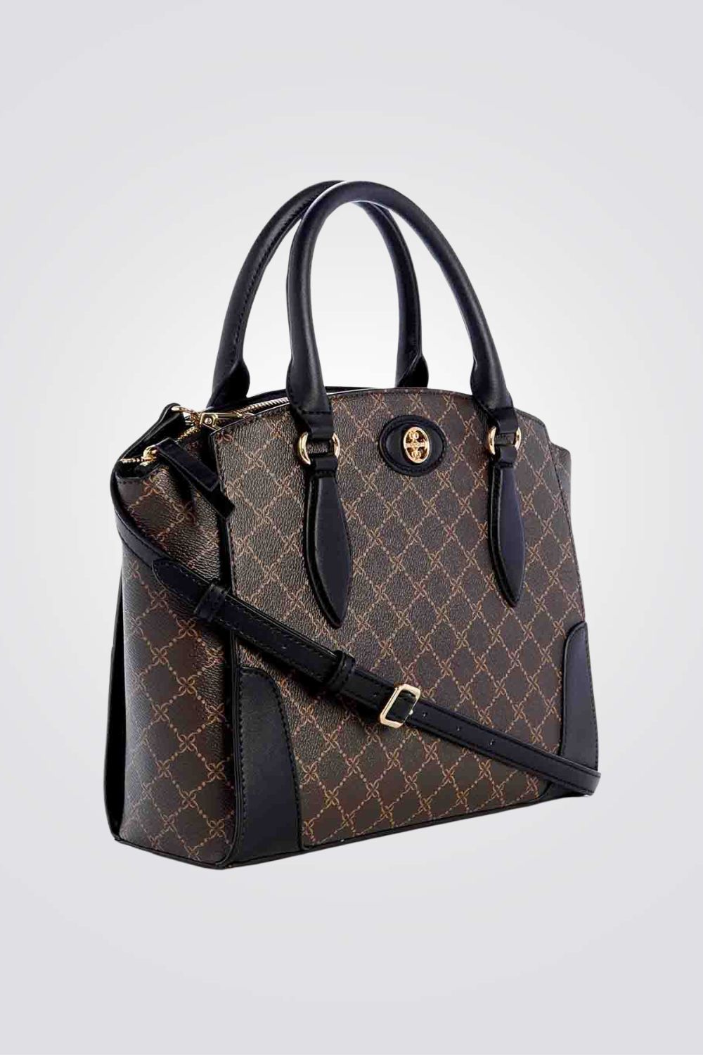 תיק יד satchel לנשים בצבע חום כהה