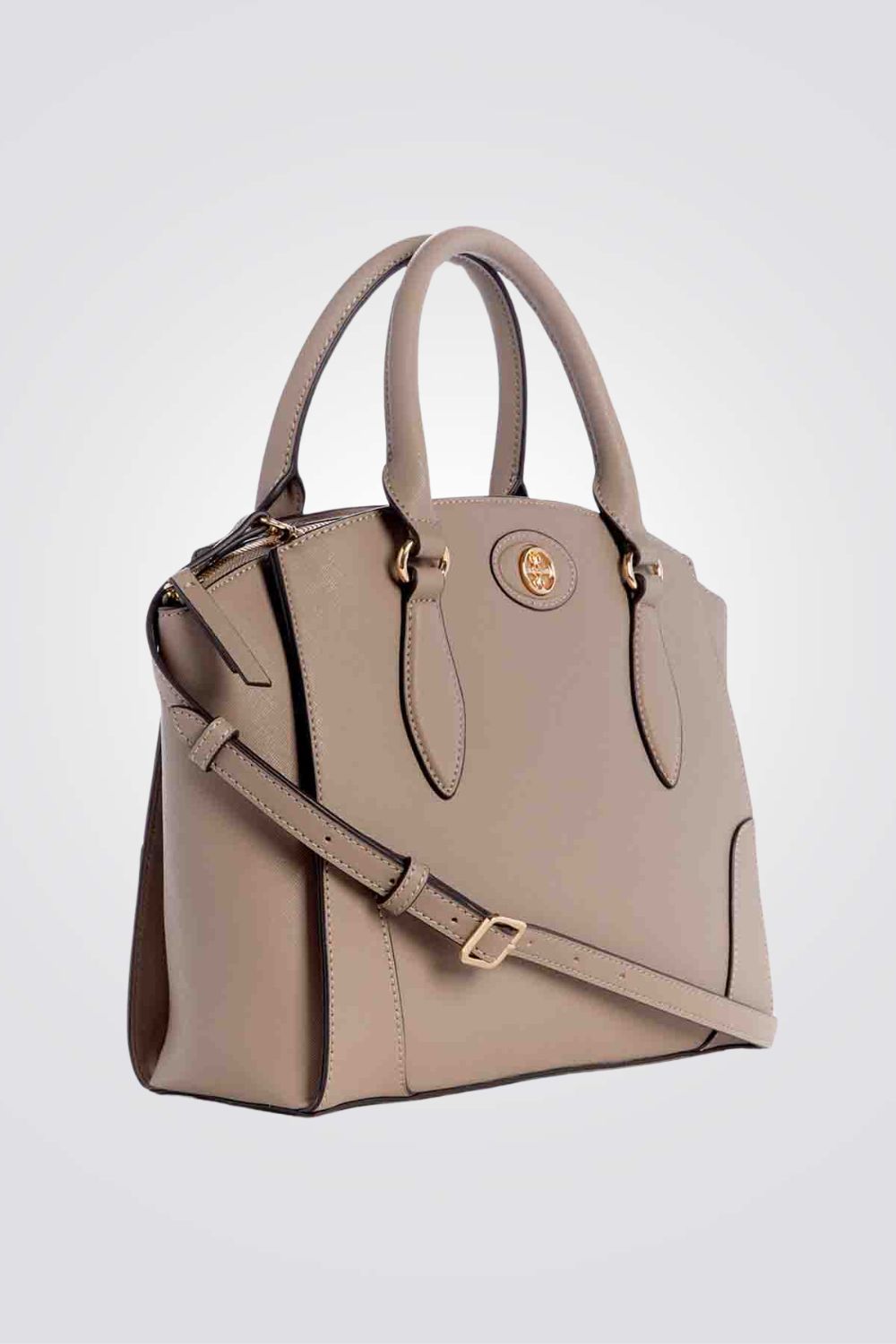 תיק יד satchel לנשים בצבע טאופ