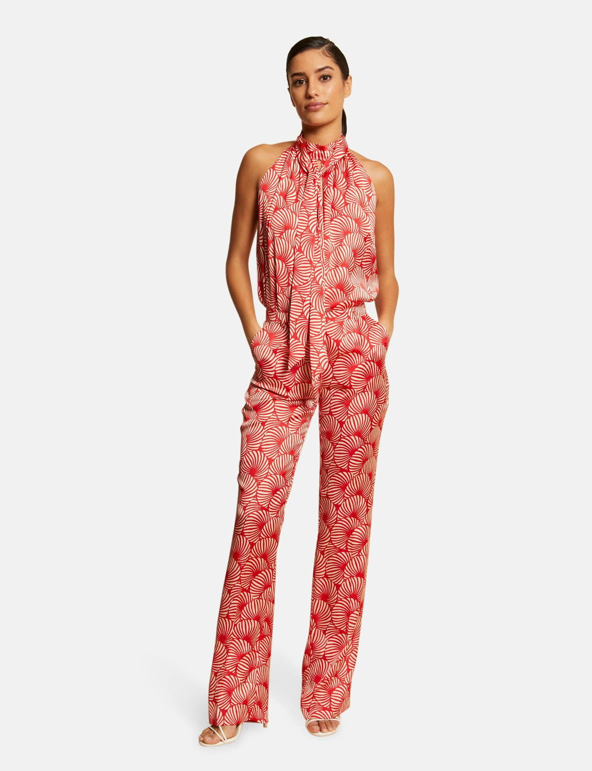 טופ קולר עם הדפס בצבע אדום - MASHBIR//365