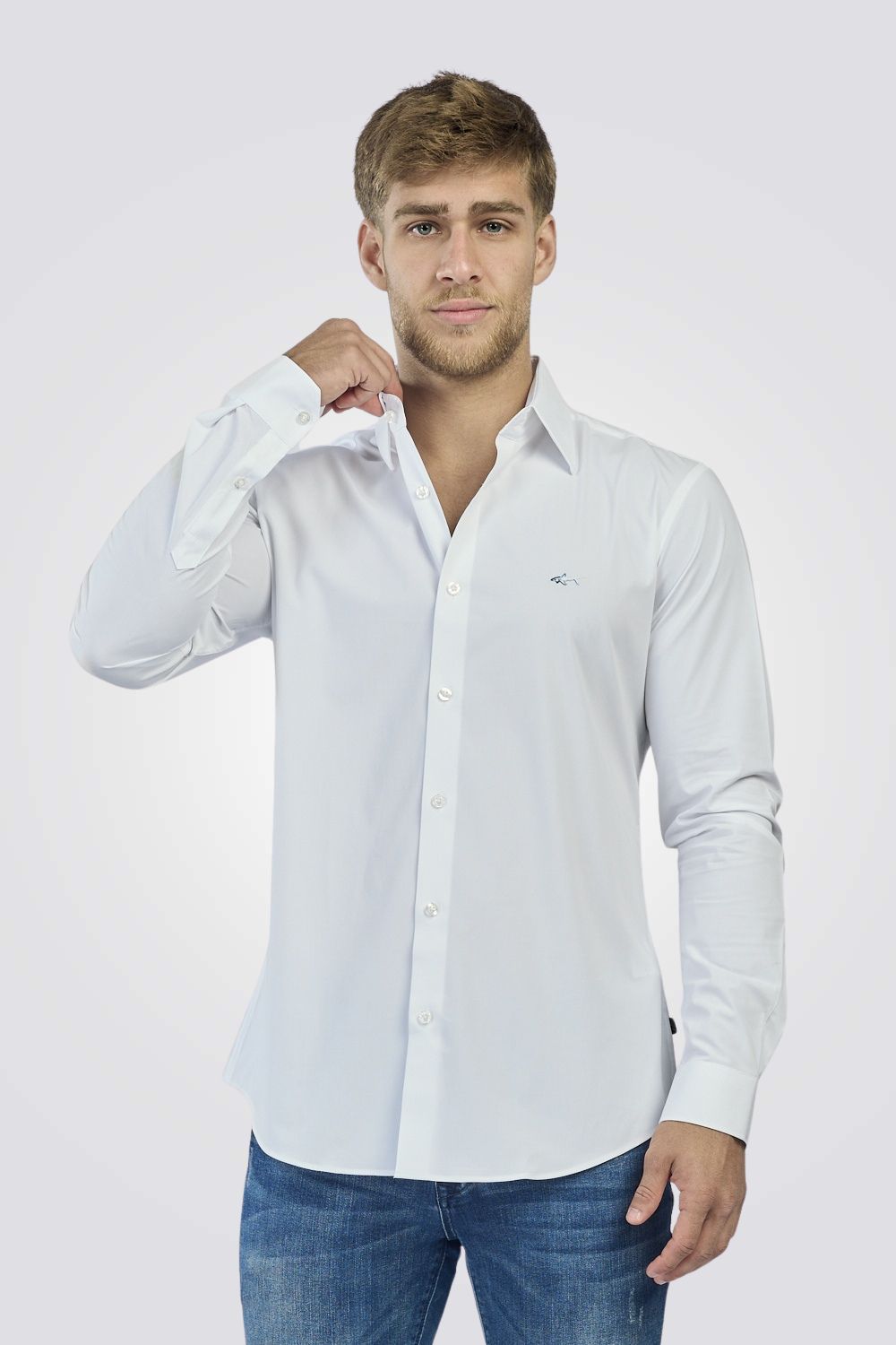 חולצה מכופתרת Slim fit לגברים | GREG NORMAN