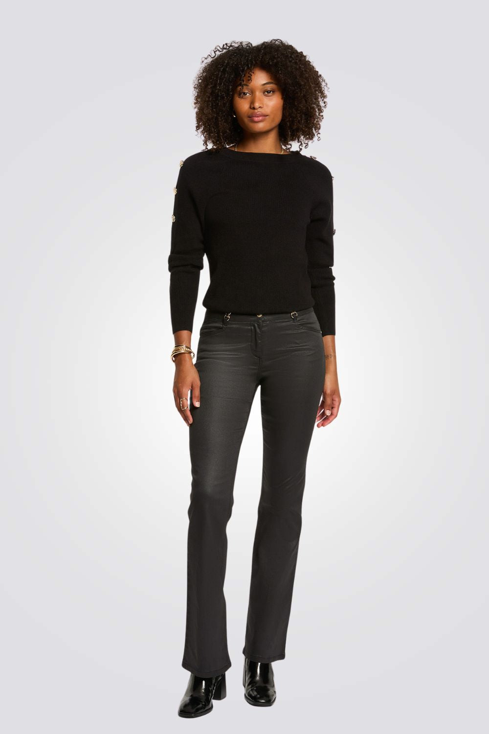 מכנסי בוטקאט בגימור דמוי עור מחוספס | מורגן