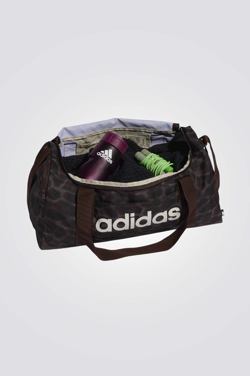 תיק אימון מנומר בצבע חום לנשים | אדידס